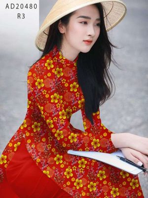 vai ao dai hoa mai don tet (3)